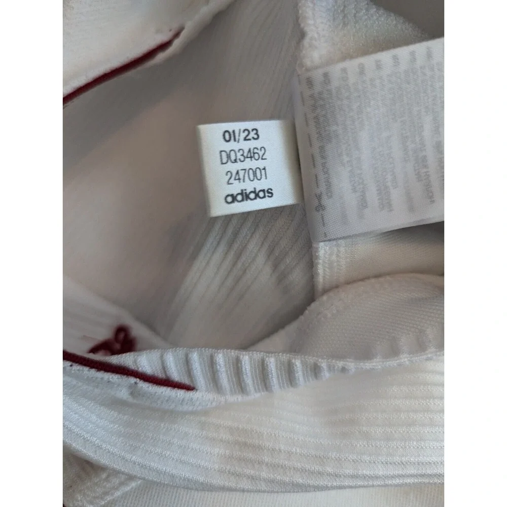 Adidas Football Jersey Mens‎ Small White CDN J Athletic Sports V-Neck